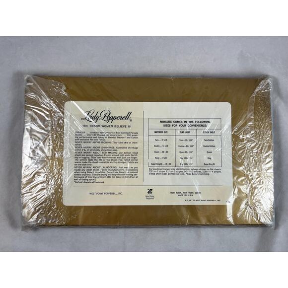 Lady Pepperell Miralux Percale Double Flat Sheet Solid Blue New Dead Stock - Picture 4 of 8